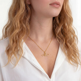 Infinity Heart Necklace - Personalised Infinity Style Necklace in Gold or Silver