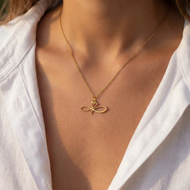 Infinity Heart Necklace - Personalised Infinity Style Necklace in Gold or Silver