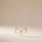 Necklace Initial Heart Initial Necklace HBD