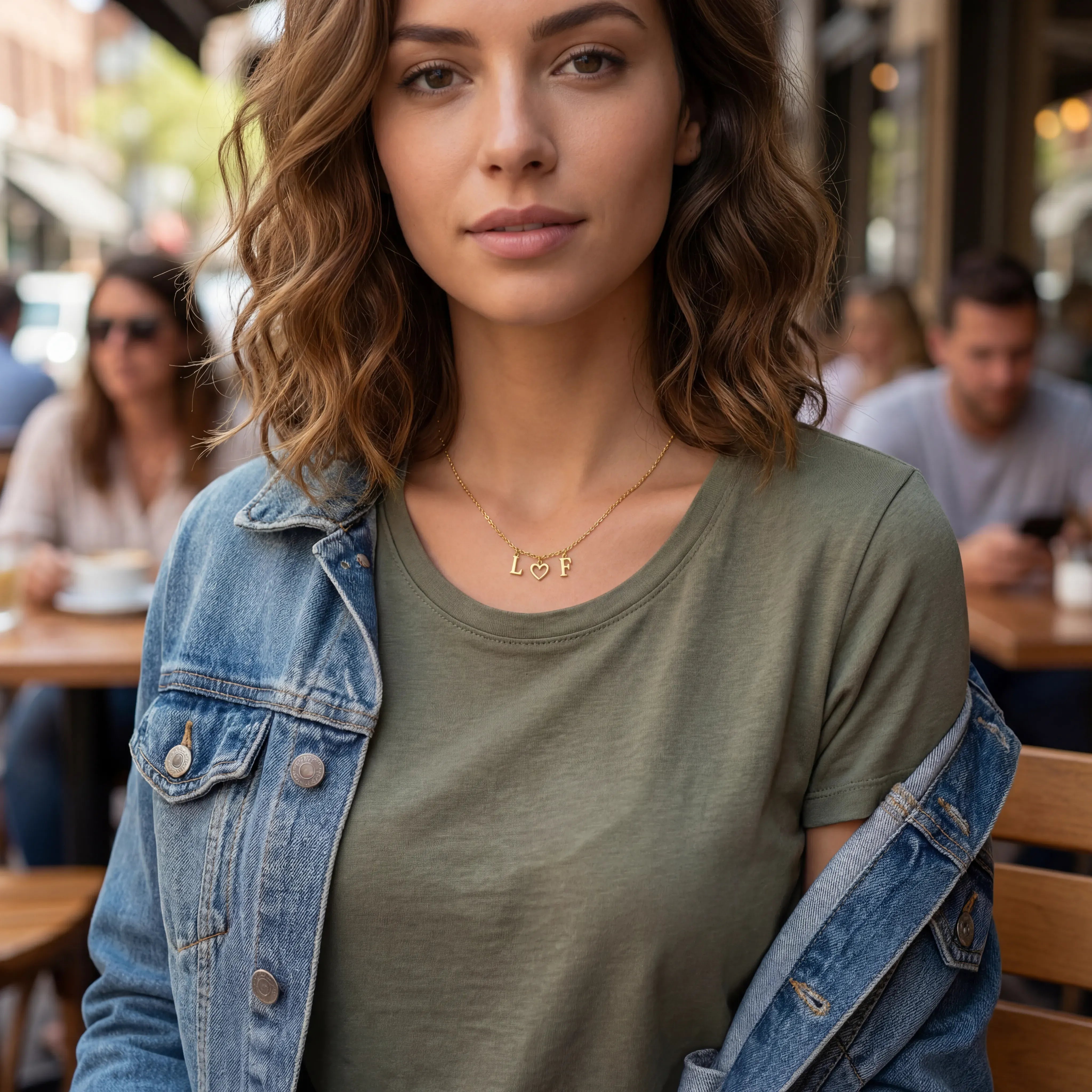 Necklace Initial Heart Initial Necklace HBD