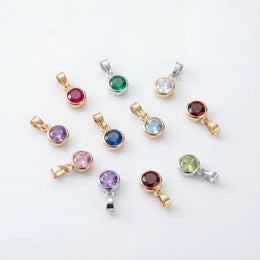 Kids Birthstone Necklace - Children's Birthstone Necklace in Sterling Silver