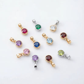 Kids Birthstone Necklace - Children's Birthstone Necklace in Sterling Silver