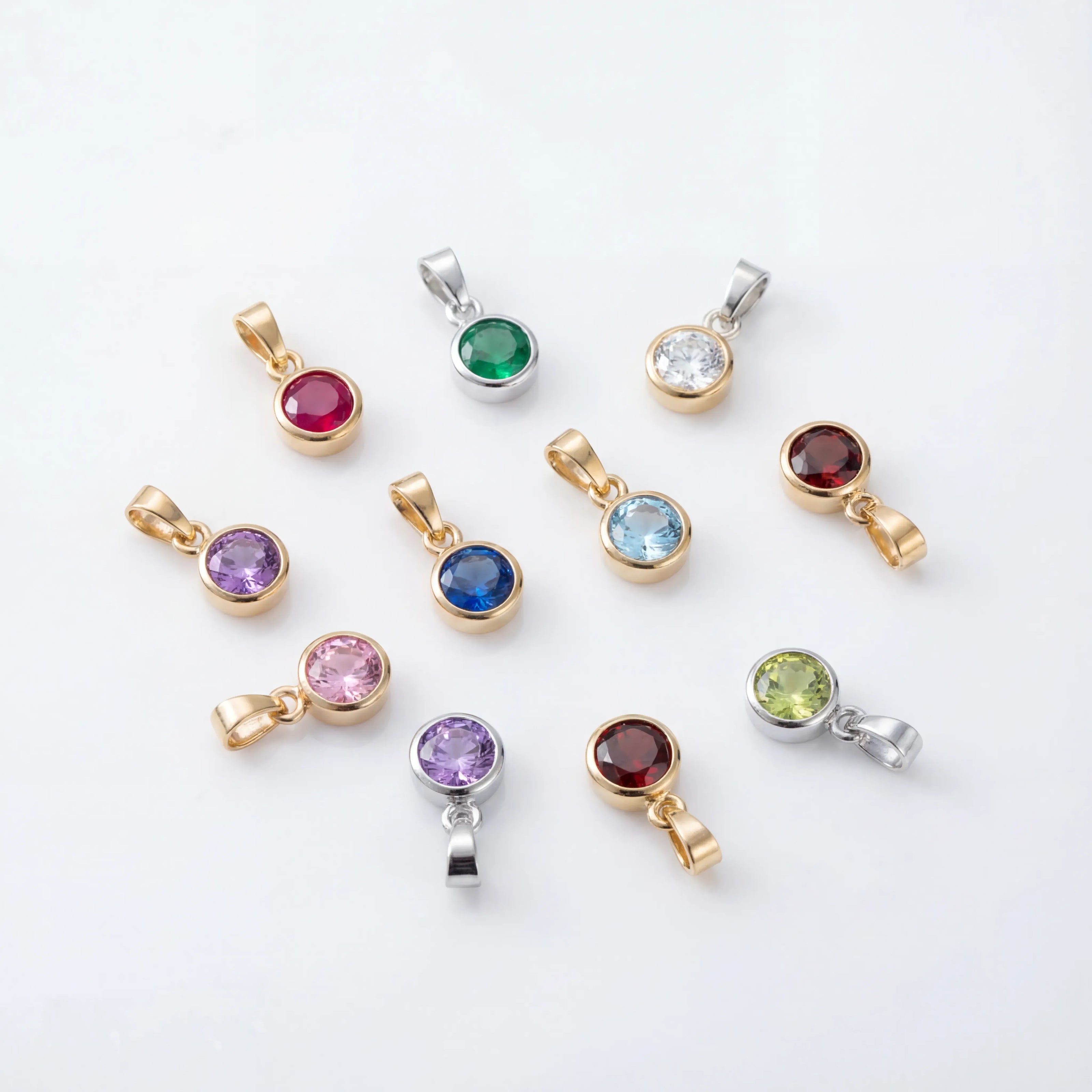 Kids Birthstone Necklace - Children's Birthstone Necklace in Sterling Silver