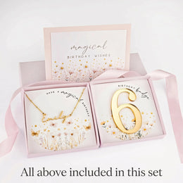 Magical Birthday Personalised Name Necklace – Kids – With Optional Age Badge