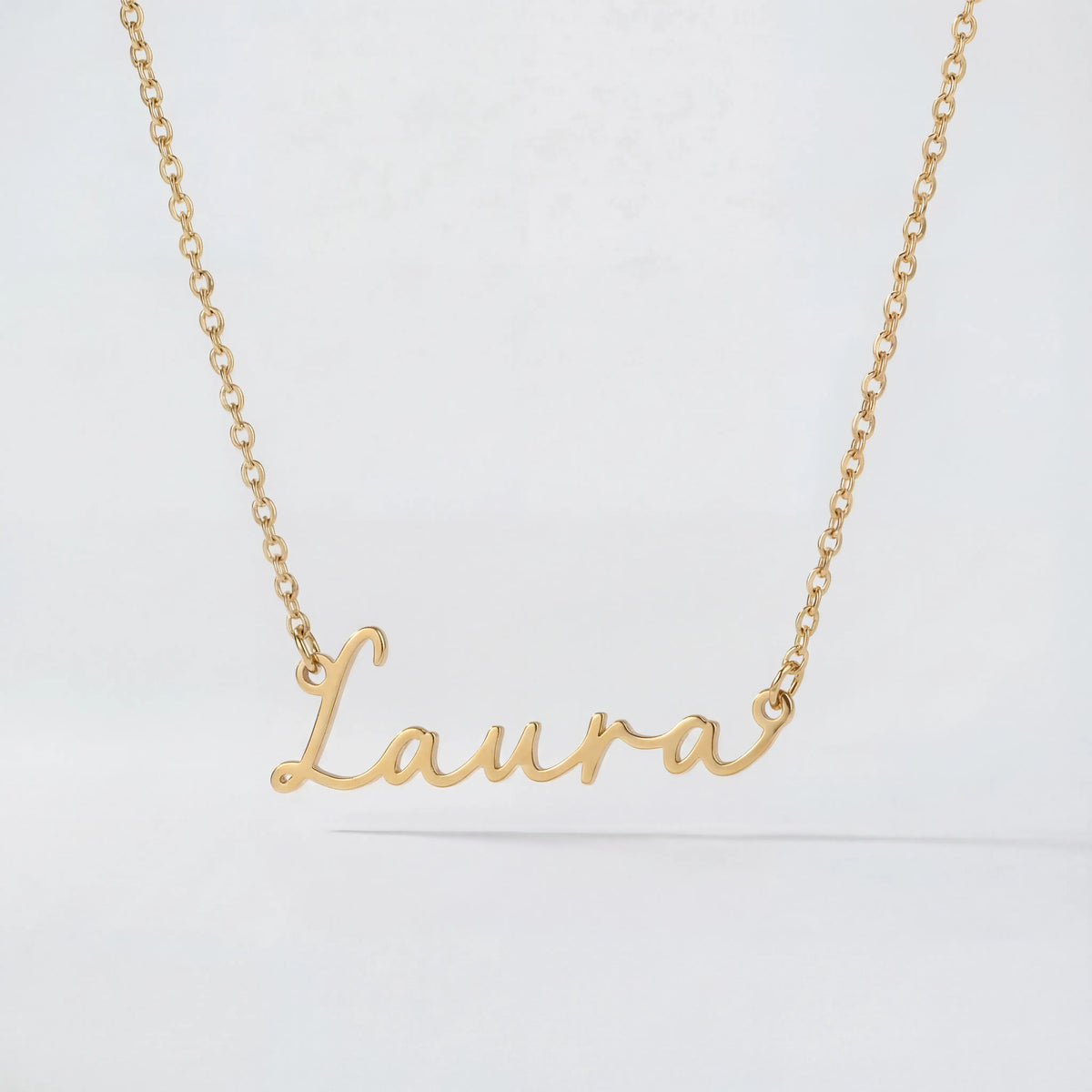 Laura Name Necklace | 18ct Gold, Silver & Vermeil | Ready to Ship