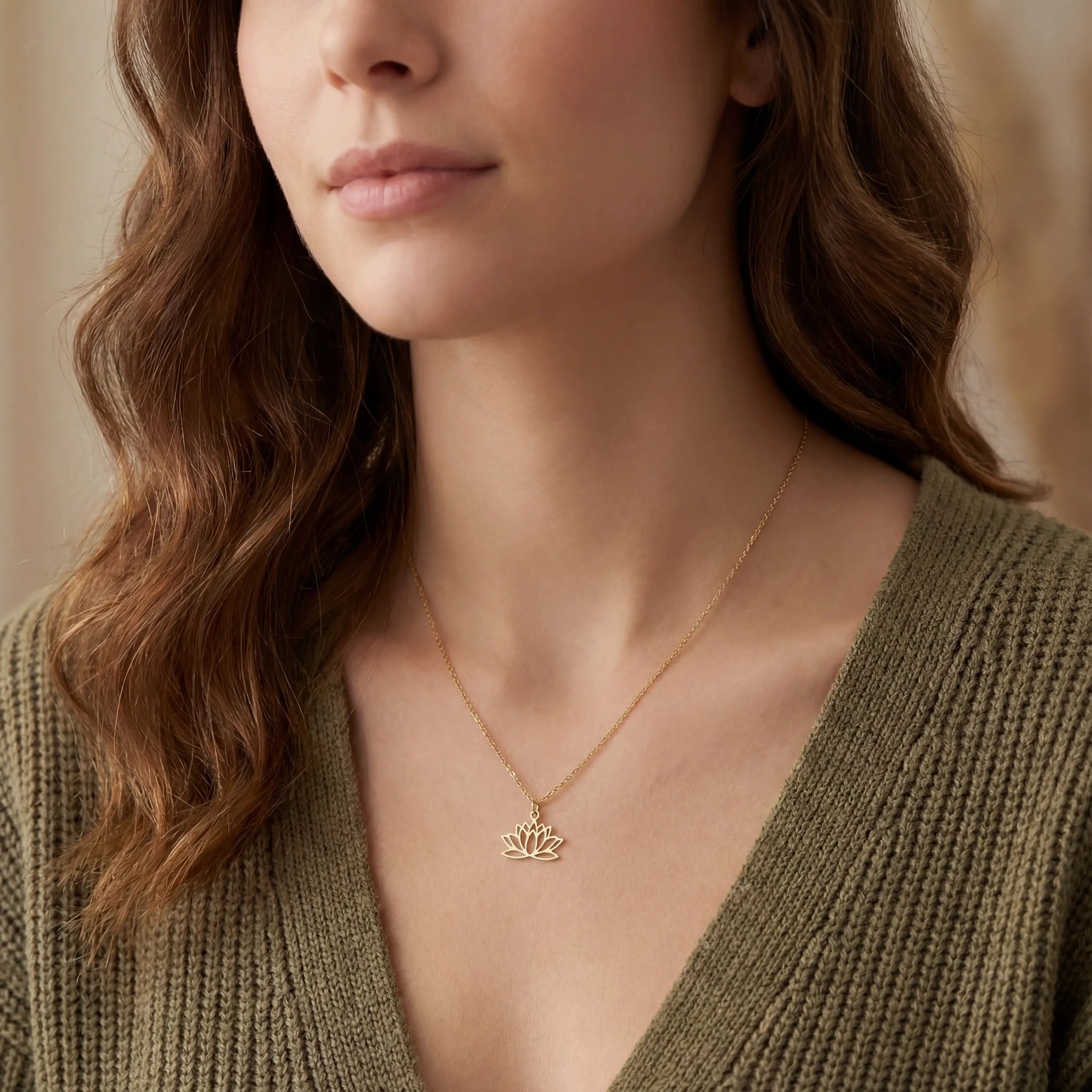 Necklace Lotus Flower Necklace HBD