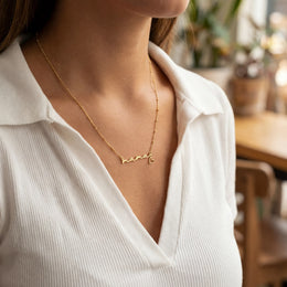 Mama Necklace in 18ct Gold, Gold Vermeil & Sterling Silver