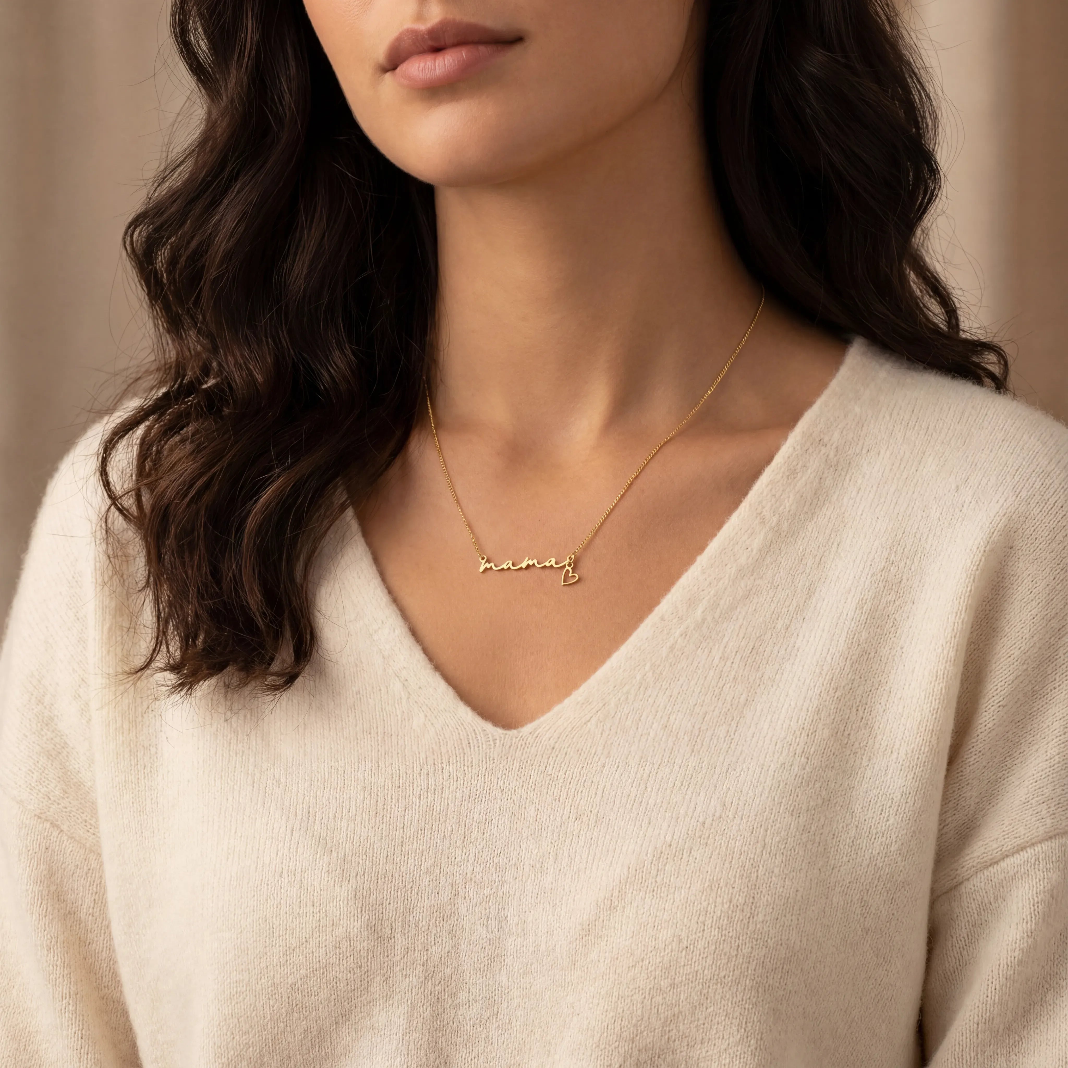 Necklace Mama Necklace & Heart Charm HBD