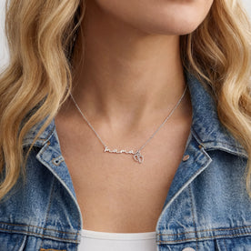 Personalised Mama Necklace with Baby Feet Charm – Custom Name Necklace for Mums