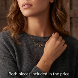 18ct Matching Necklace & Bracelet Set - Mix & Match