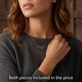 18ct Matching Necklace & Bracelet Set - Mix & Match