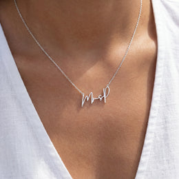 MrsP Name Necklace | 18ct Gold, Silver & Vermeil | Ready to Ship