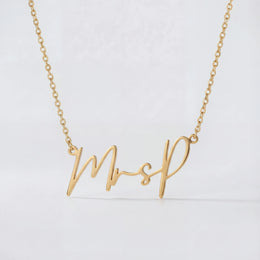 MrsP Name Necklace | 18ct Gold, Silver & Vermeil | Ready to Ship