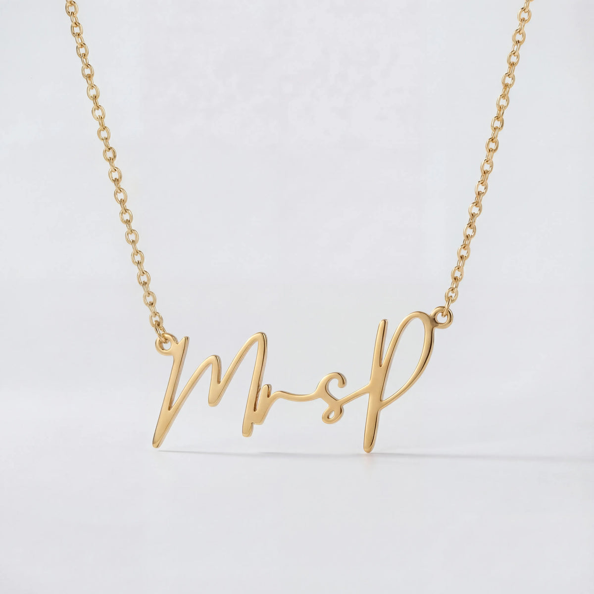 MrsP Name Necklace | 18ct Gold, Silver & Vermeil | Ready to Ship