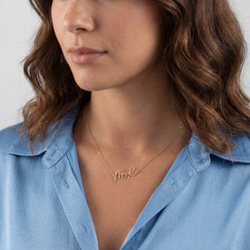 MrsR Name Necklace | 18ct Gold, Silver & Vermeil | Ready to Ship