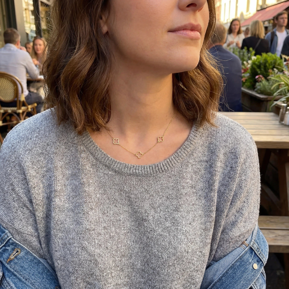 Multi Clover in Vermeil, Gold or Silver – Delicate Four Leaf Clover Necklace by Gigi & Maple