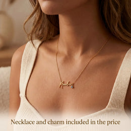 Custom Name Necklace with Free Charm – Gold or Silver – Anchor, Satellite or Belcher Chain