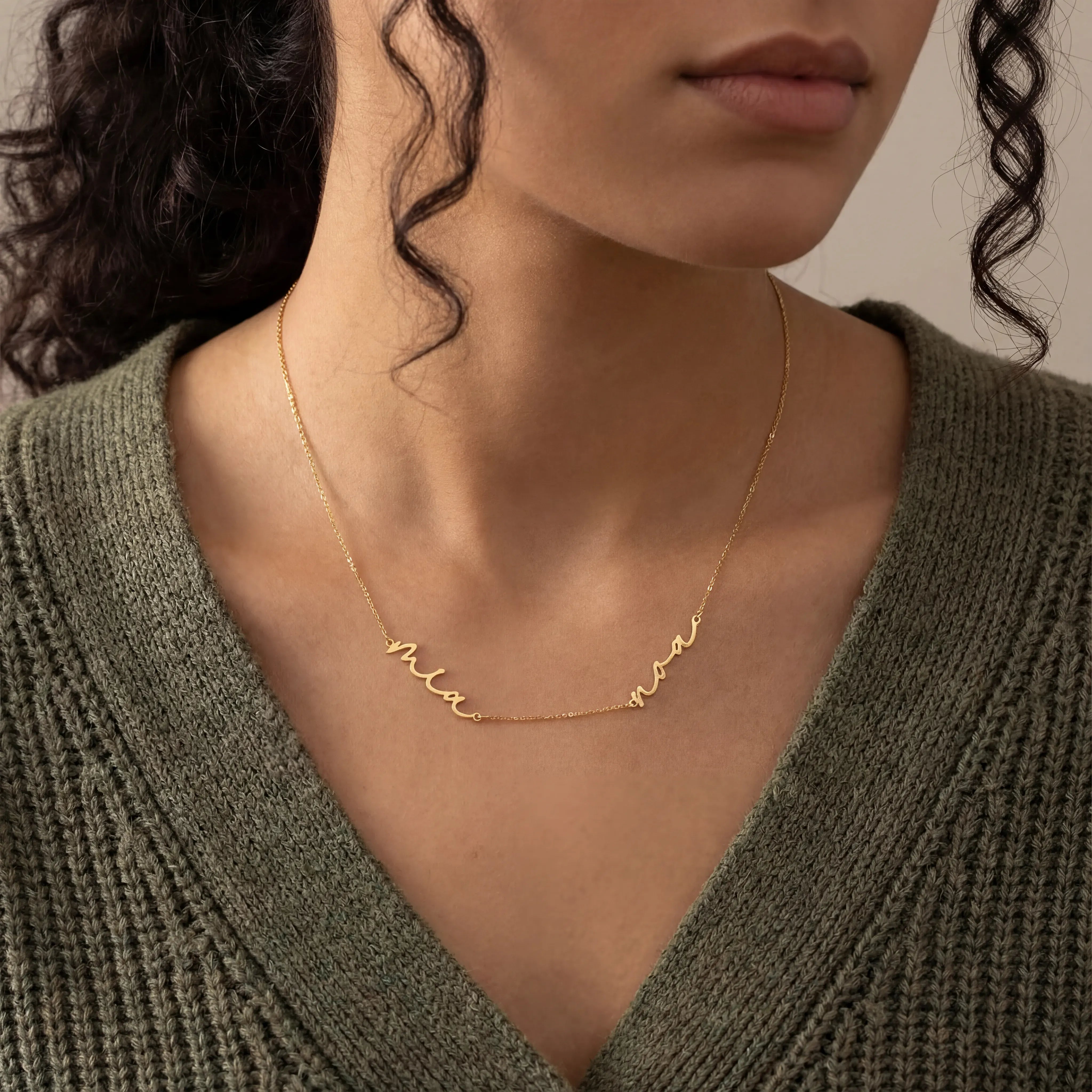 Necklace Personalised Double Name Necklace HBD