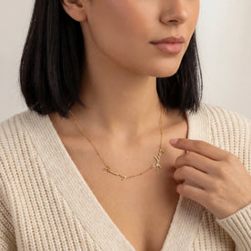 Personalised Double Name Necklace | Two Name Necklace | HBD