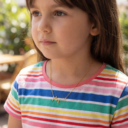 Custom Kids Name Necklace – Personalised Children’s Jewellery in Gold or Silver – Font2