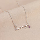 Necklace Personalised Name Necklace & Birthstone HBD