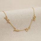 Necklace Personalised Quadruple Name Necklace HBD