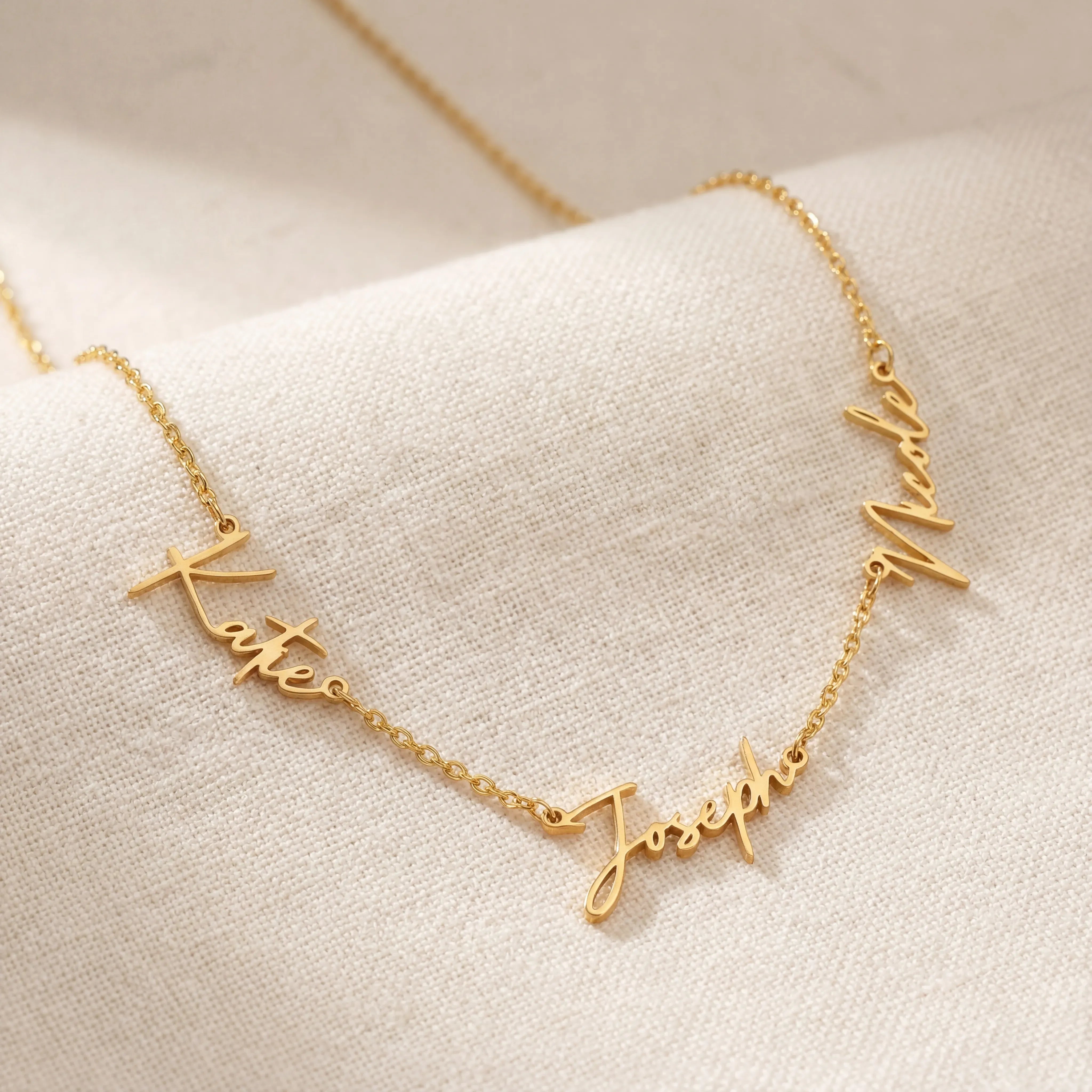 Necklace Personalised Triple Name Necklace HBD