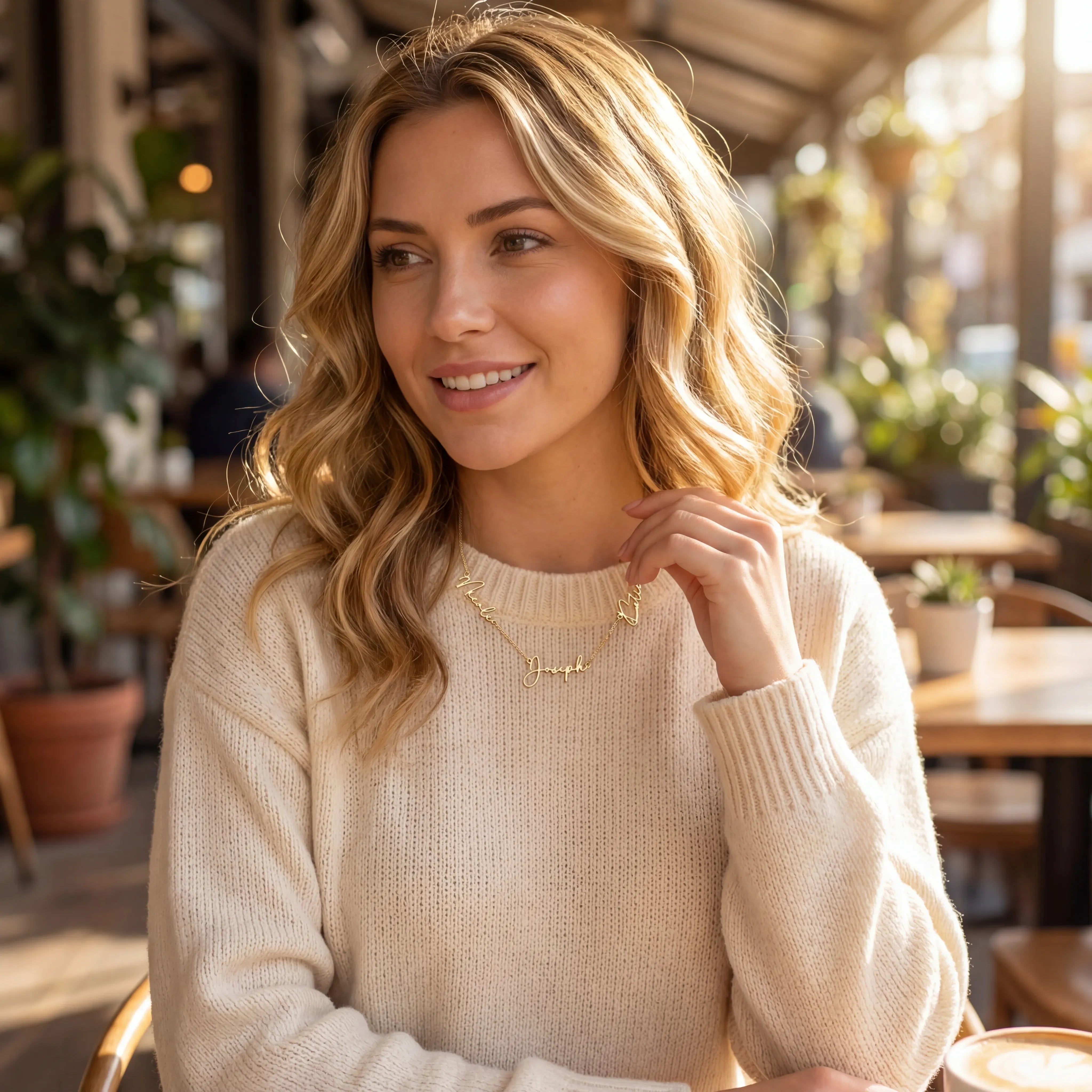 Necklace Personalised Triple Name Necklace HBD