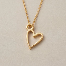Kids Heart Necklace in Gold or Silver – Dainty Open Heart Pendant – 12"–16"