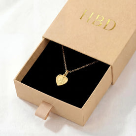 St Christopher Heart Necklace in Gold or Silver – Protective Pendant – 15-21 Inch Chain