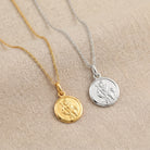 Necklace St Christopher Medallion Necklace HBD St Christopher Medallion Necklace