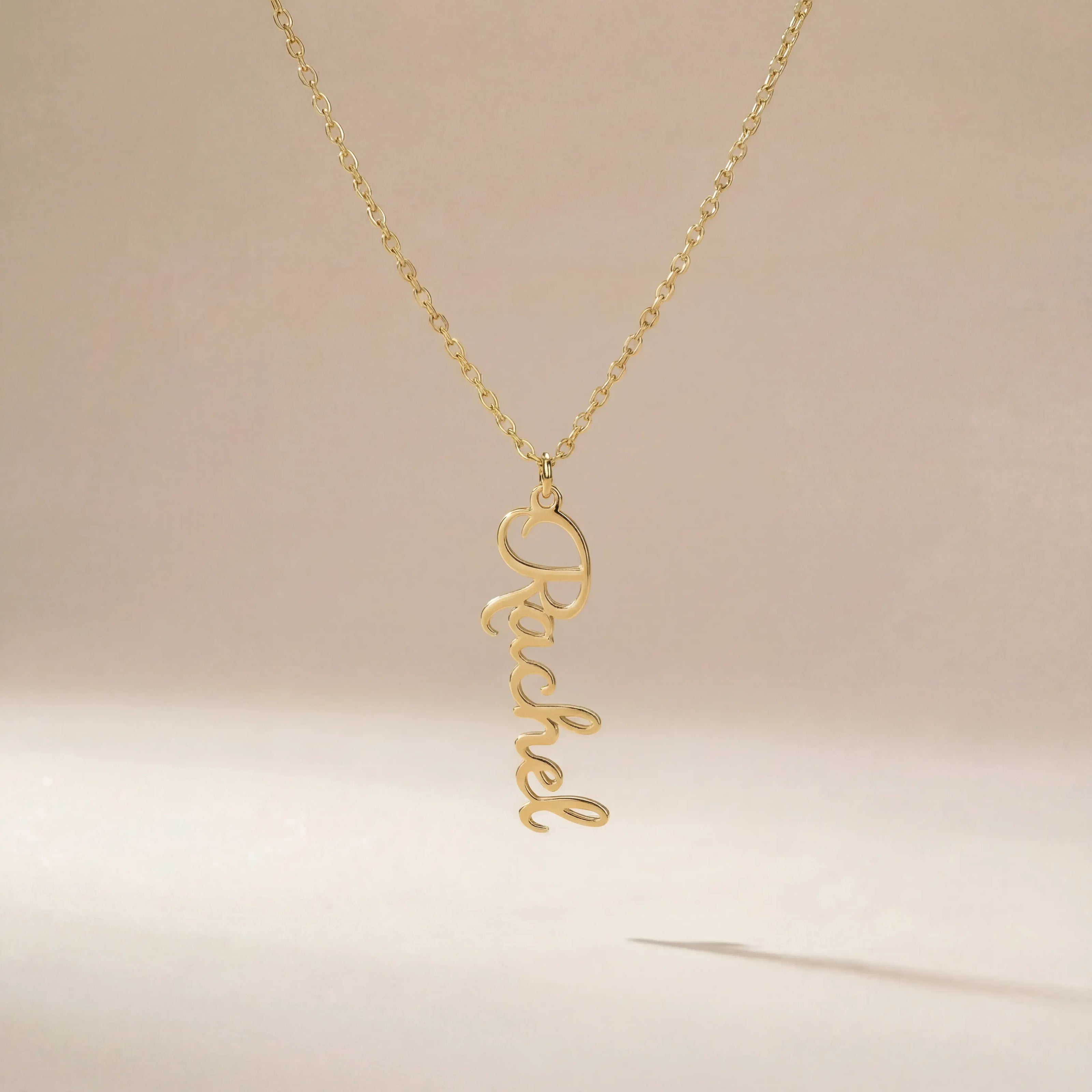 Vertical Name Necklace Available in Gold, Silver, Vermeil & Solid Silver