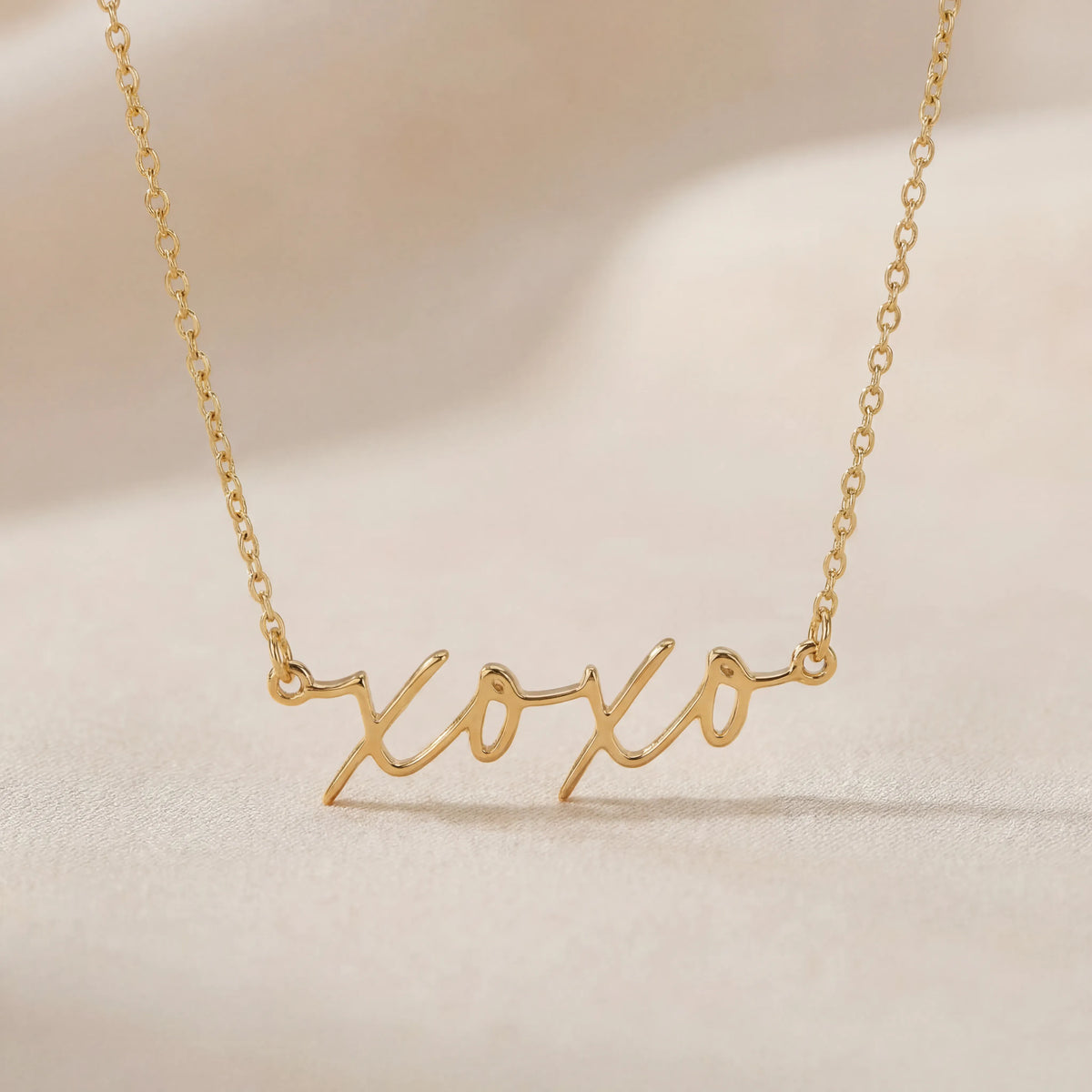 XOXO Necklace in 18ct Gold & Sterling Silver