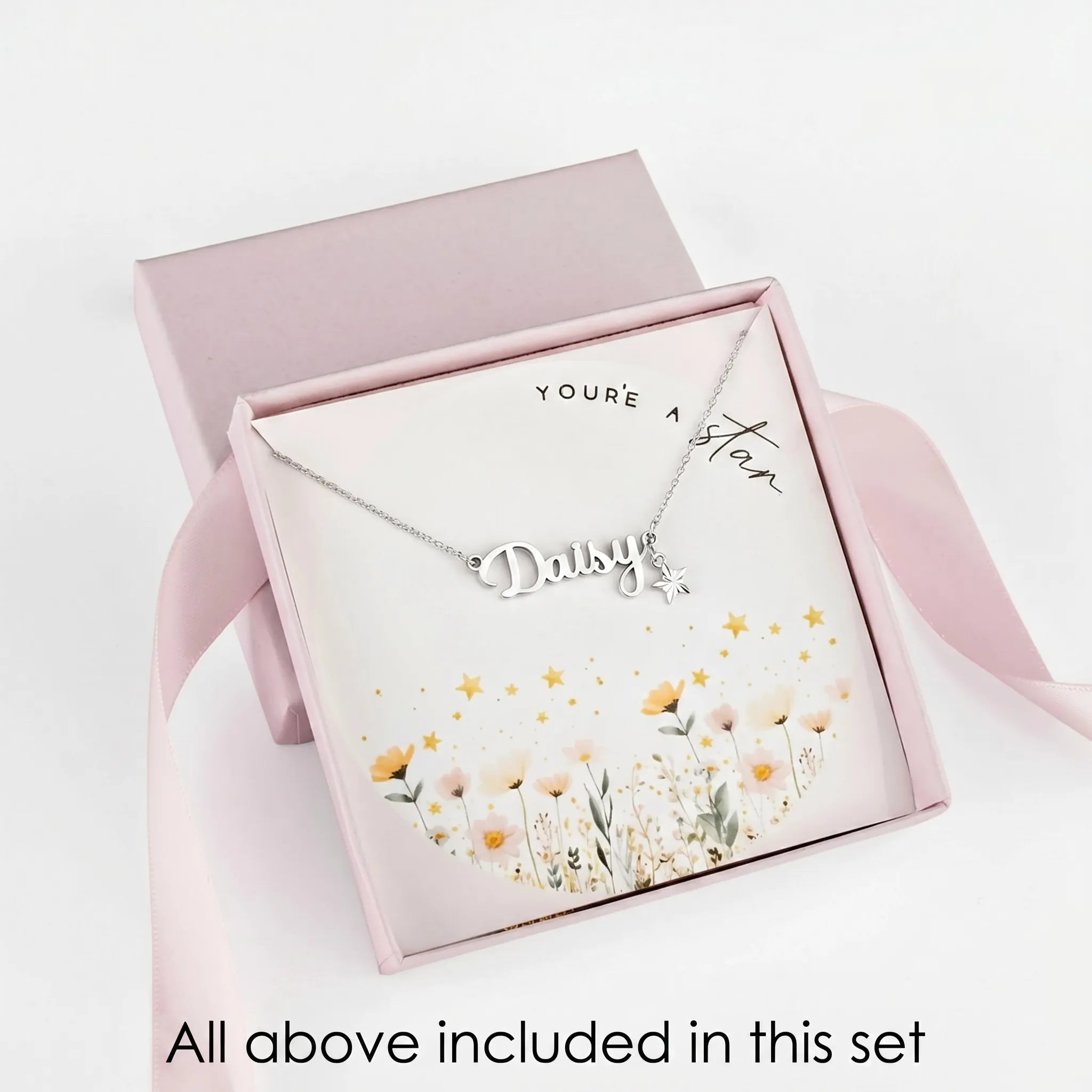 Necklace You’re A Star Kids Personalised Name Necklace & Star Charm Noa & Nellie You’re A Star Personalised Name Necklace – Kids & Children’s – Gold, Silver & Vermeil