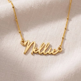 Nellie Name Necklace | 18ct Gold, Silver & Vermeil | Ready to Ship