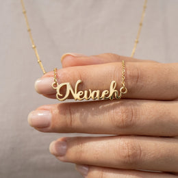 Nevaeh Name Necklace | 18ct Gold, Silver & Vermeil | Ready to Ship