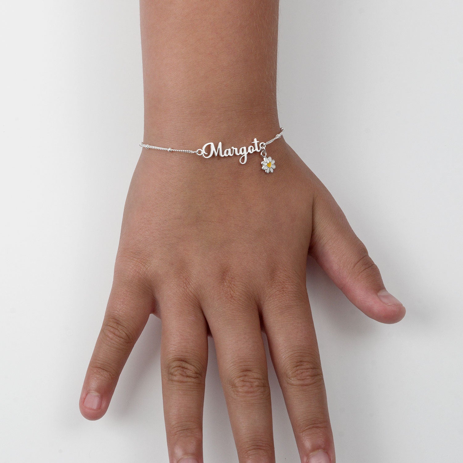 Noa & Nellie Bracelet Sterling Silver / Style 1 / 5.5" + 1" extender Personalised Kids Bracelet
