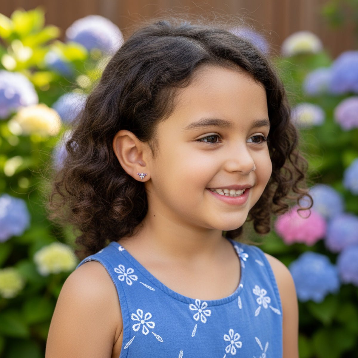 Noa & Nellie Earrings Sterling Silver Kids Dragonfly Stud Earrings