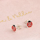 Noa & Nellie Earrings Sterling Silver Kids Ladybird Stud Earrings
