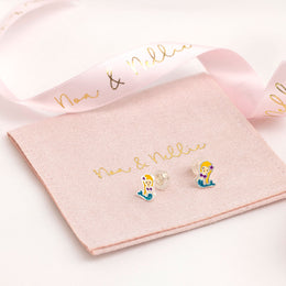 Mermaid Stud Earrings for Kids – Sterling Silver Children’s Jewellery by Noa & Nellie