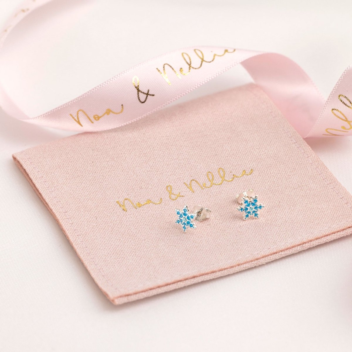 Noa & Nellie Earrings Sterling Silver Kids Snowflake Stud Earrings