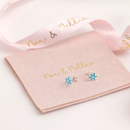 Sterling Silver Kids Snowflake Stud Earrings – Children’s Jewellery by Noa & Nellie