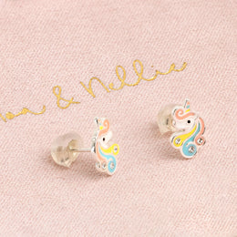 Unicorn Earrings for Kids – Hypoallergenic Children’s Jewellery with Silicone Backs