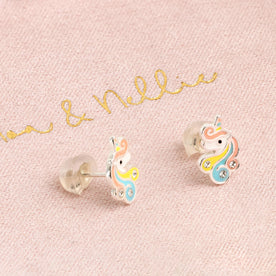Unicorn Earrings for Kids – Hypoallergenic Children’s Jewellery with Silicone Backs
