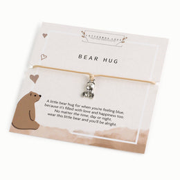 Bear Hug Bracelet – Thoughtful Comfort Gift – Cute Teddy Charm Bracelet
