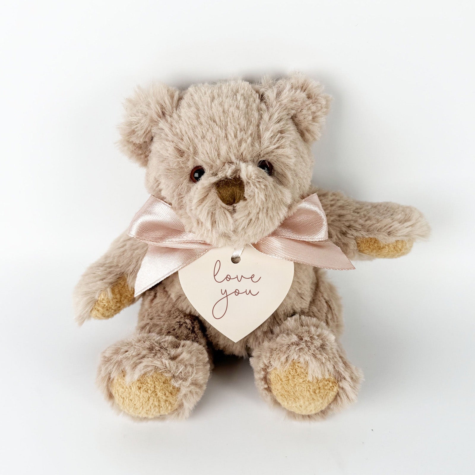 Noa & Nellie Extra Beige Teddy Bear & Love You Plaque