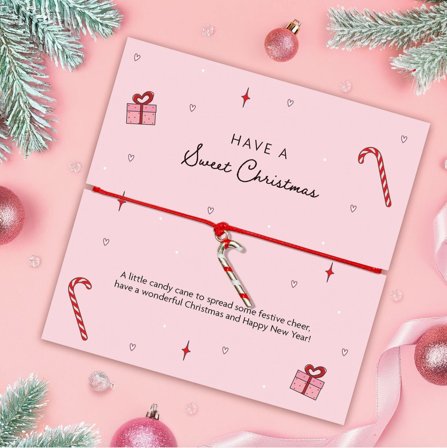 Noa & Nellie Extra Christmas Candy Cane Bracelet