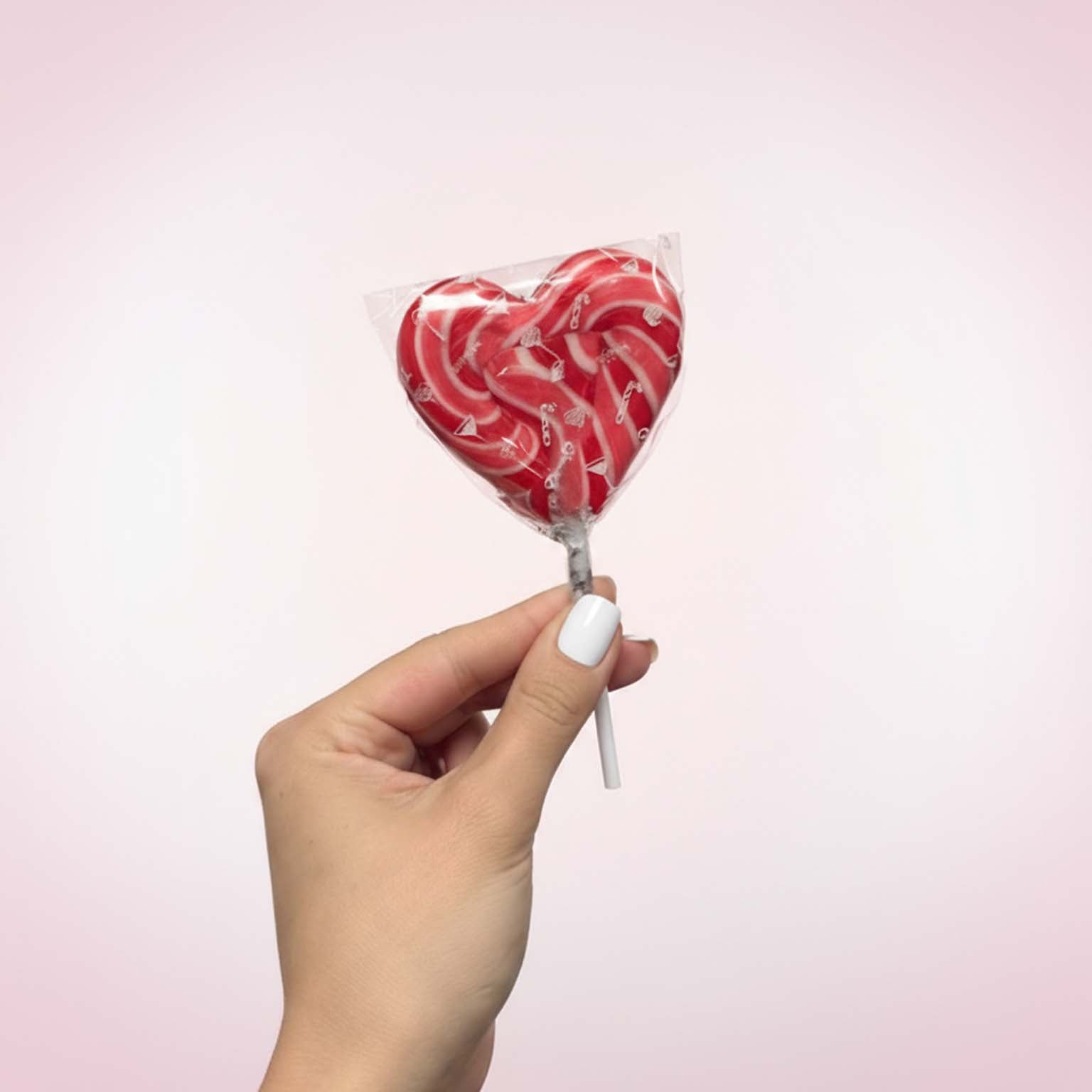 Noa & Nellie Extra Handmade Strawberry Red & Pink Lollipop