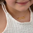 Noa & Nellie Necklace 18ct Gold / Style 1 / 14" Inches Personalised Kids Necklace