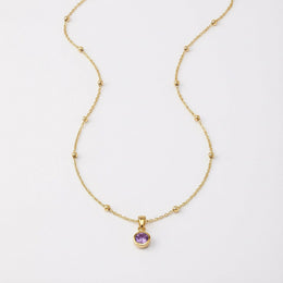 Kids Birthstone Necklace - Children's Birthstone Necklace in Sterling Silver